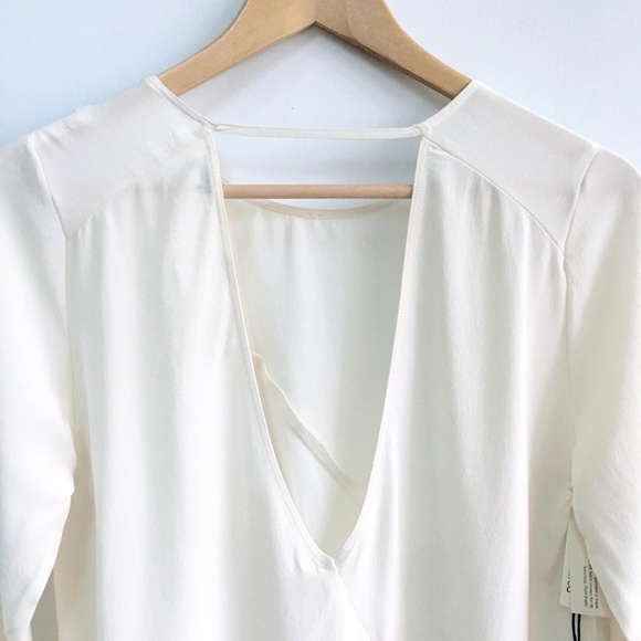 NWT Wilfred Savane silk cream hi lo blouse - xs - Picture 5 of 6